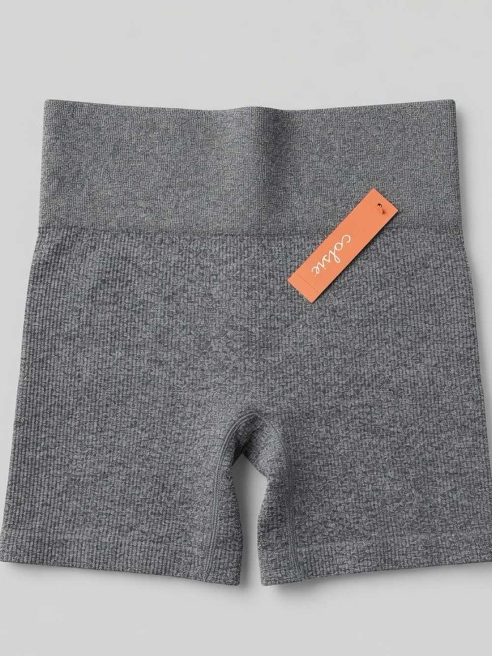 Colsie Gray Heathered High-Waist Biker Shorts Size M New NWTS